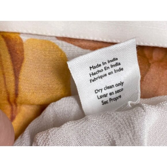 Carolina K Sz M Josefina Dress Floral Cream Button-Front Boho Classic Preppy - Picture 8 of 8